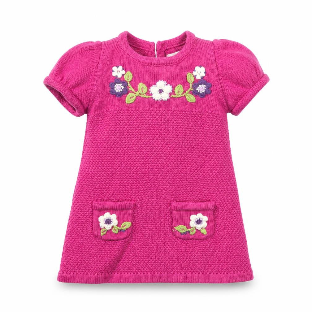 HEIRLOOM  Girls Pink Geometric  Jumper Dress  Size 12 Months