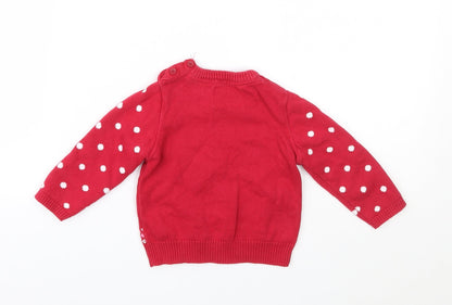 Early Days Girls Purple Animal Print  Pullover Jumper Size 6-9 Months