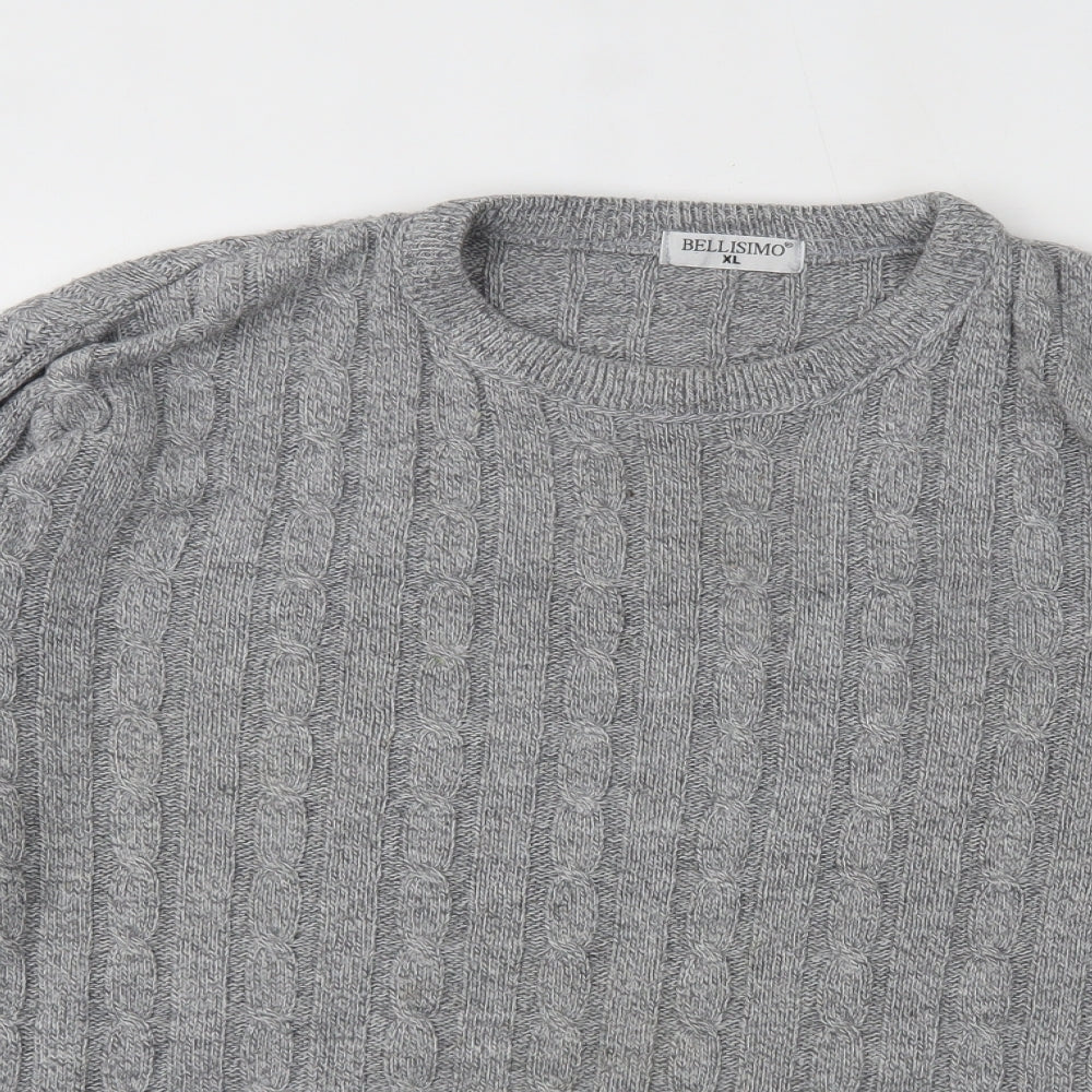 BELLISMIMO  Mens Grey   Pullover Sweatshirt Size XL