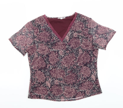Preloved Collection Womens Purple   Basic T-Shirt Size 12 - Front