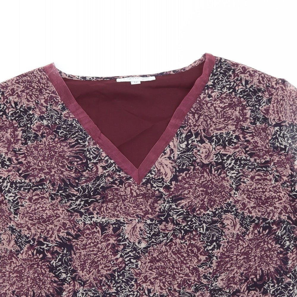 Collection Womens Purple   Basic T-Shirt Size 12