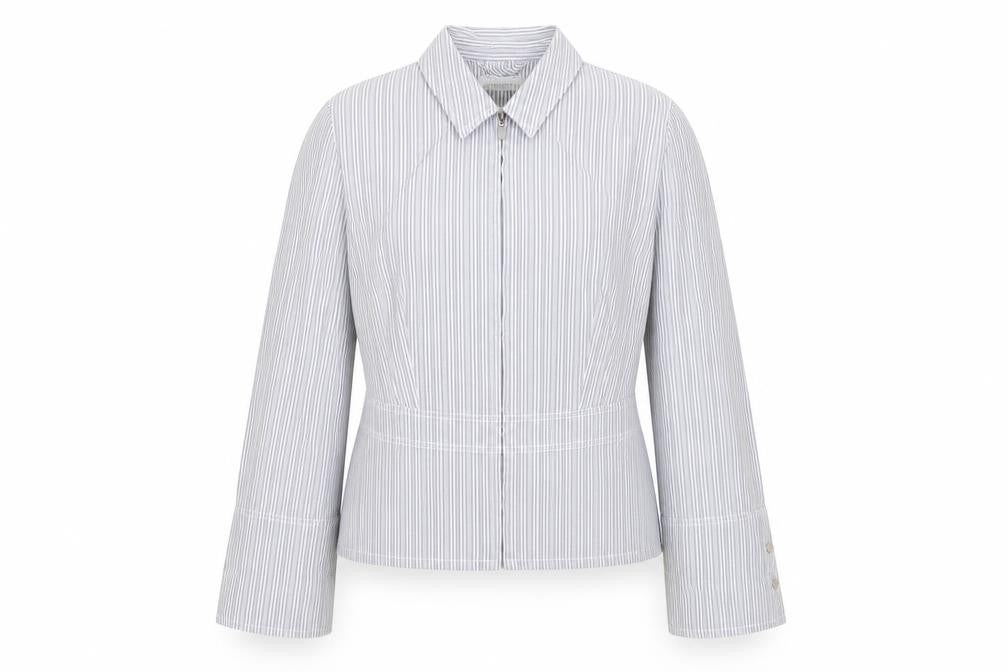 Collection Womens Blue Striped  Jacket Blazer Size 14