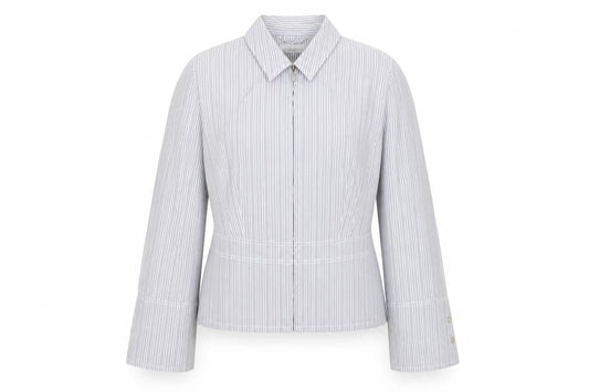 Collection Womens Blue Striped  Jacket Blazer Size 14