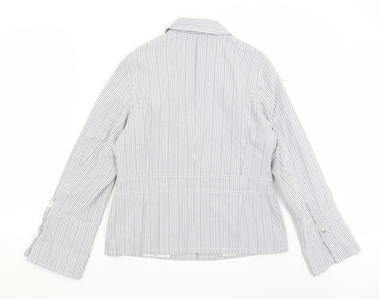Collection Womens Blue Striped  Jacket Blazer Size 14