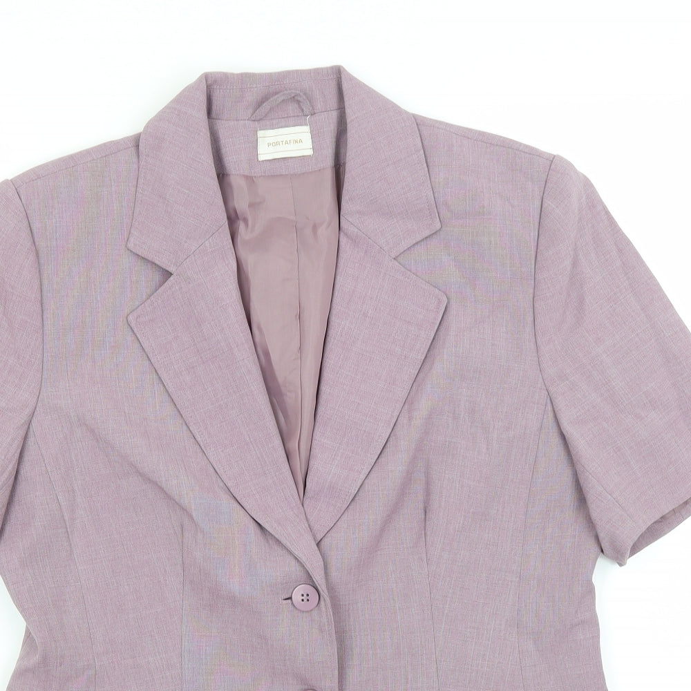 Portafina Womens Purple   Jacket Blazer Size 14