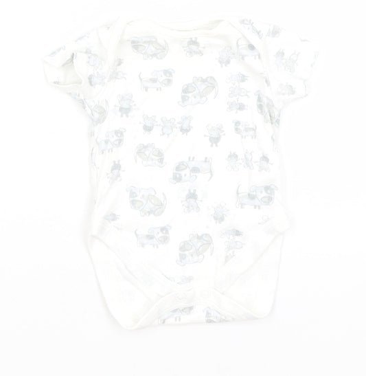 NEXT Baby White   Romper One-Piece Size 0-3 Months  - Dogs & Mice