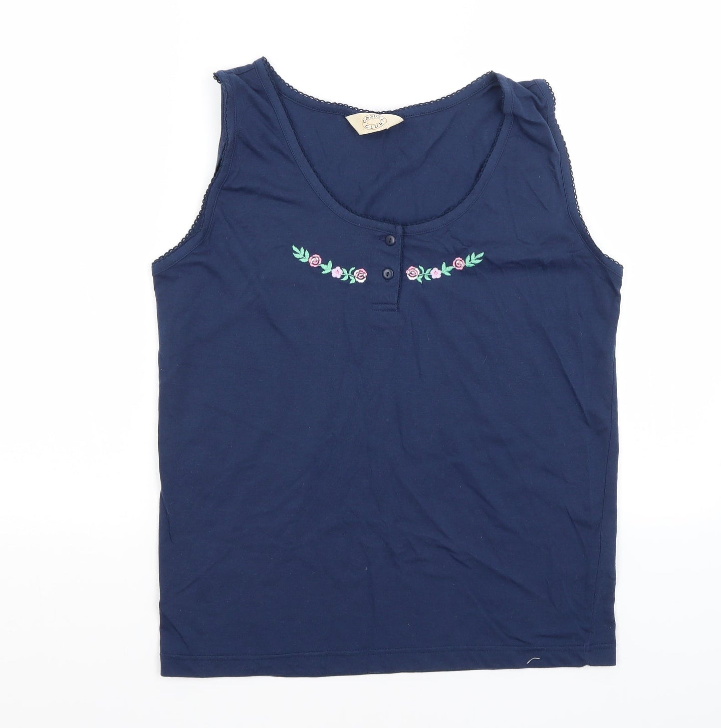 Casual Club Womens Blue   Basic Tank Size L