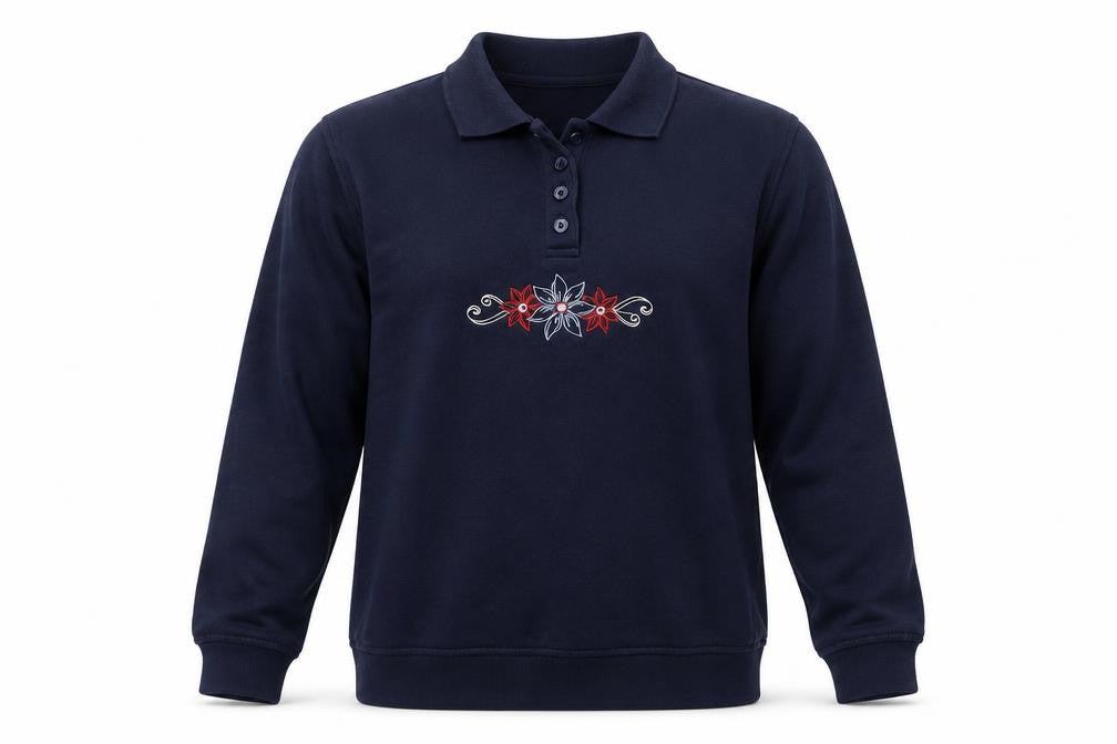EWM Boys Blue Floral  Pullover Jumper Size 14-15 Years