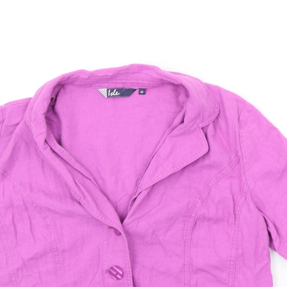 EWM Womens Purple   Jacket Blazer Size 16