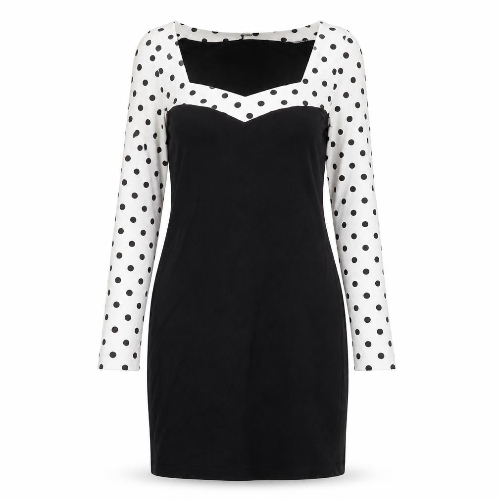 ASOS Womens Black Polka Dot  A-Line  Size 10