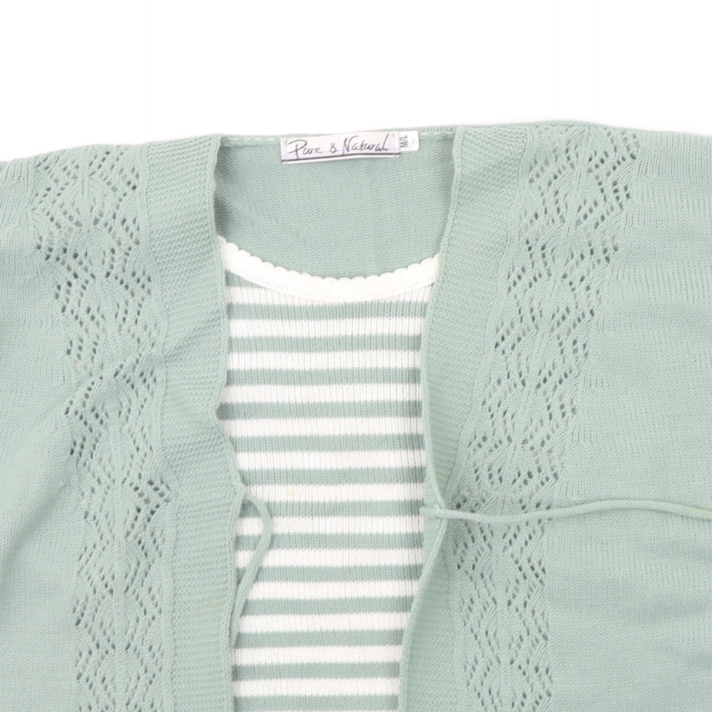 Pure & natural Womens Green   Pullover Jumper Size M