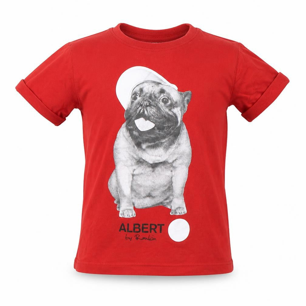 Comic Relief Boys Red   Basic T-Shirt Size 3-4 Years  - pug