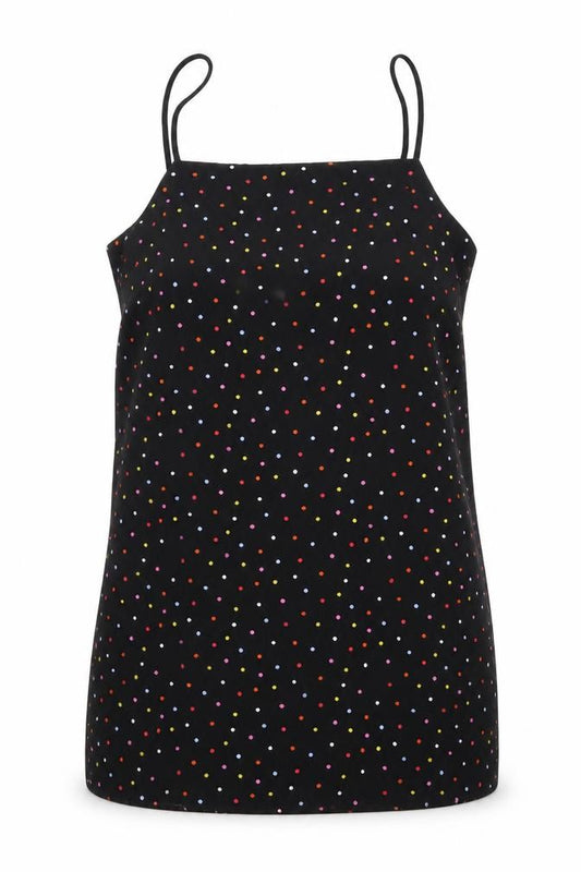 Topshop Womens Black Polka Dot  Camisole Blouse Size 6