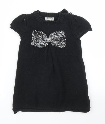 Next Girls Black   Jumper Dress  Size 2 Years