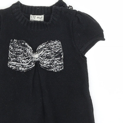 Next Girls Black   Jumper Dress  Size 2 Years