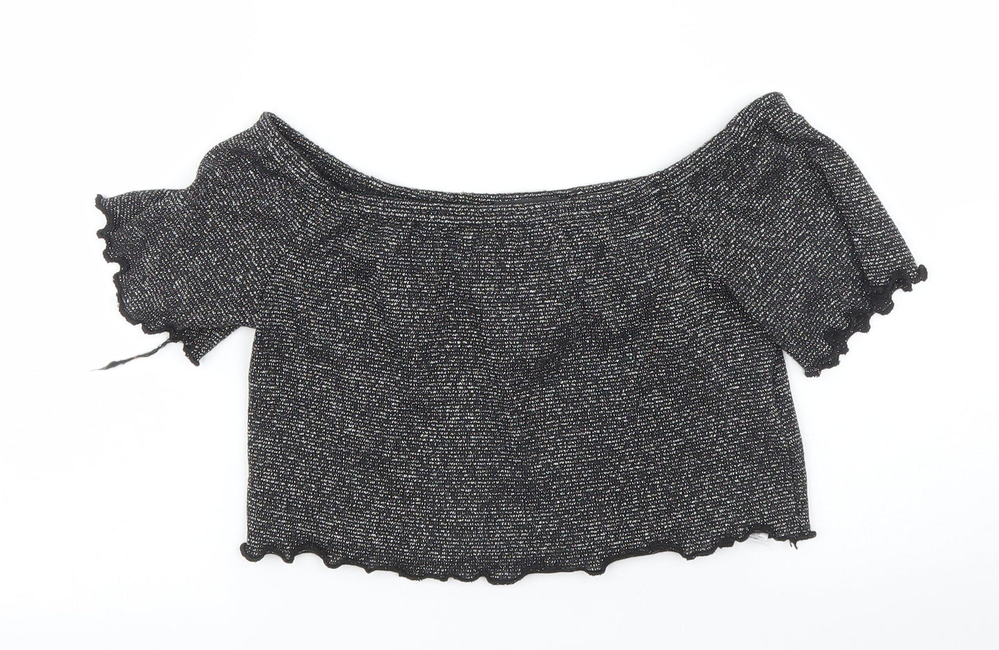 Cameo Rose Womens Silver   Cropped Blouse Size 12