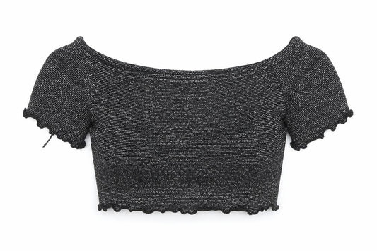 Cameo Rose Womens Silver   Cropped Blouse Size 12