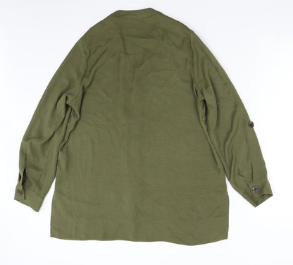 Matalan Womens Green   Basic Button-Up Size 12