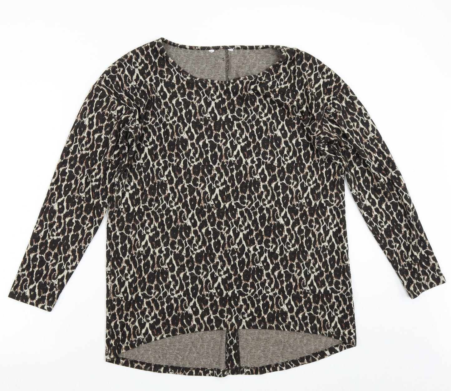 NEXT Womens Brown Animal Print  Pullover Jumper Size 12