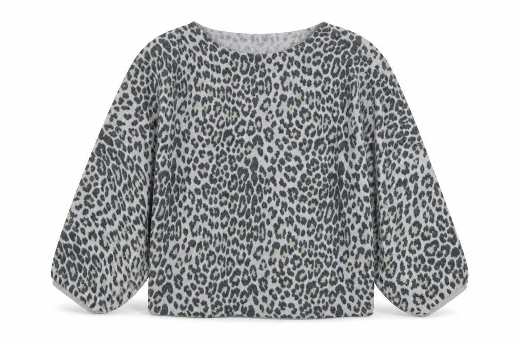 NEXT Womens Grey Animal Print Knit Pullover Jumper Size M