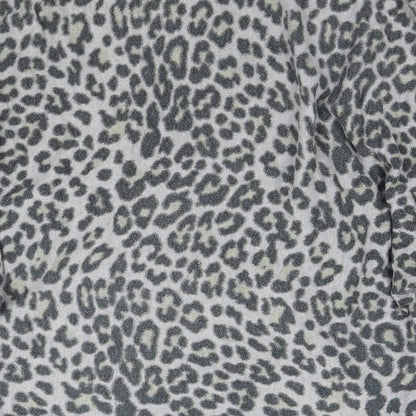 Next Womens Grey Animal Print Knit Pullover Jumper Size M
