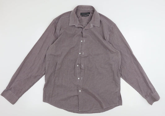 Primark  Mens Red Check   Button-Up Size L