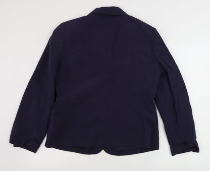 Oscar B  Womens Blue   Jacket Blazer Size 14