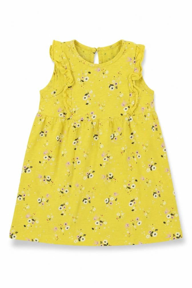 H&M  Girls Yellow Floral  A-Line  Size 12-18 Months