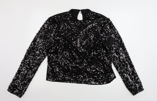 H&M  Womens Black   Pullover Jumper Size 14