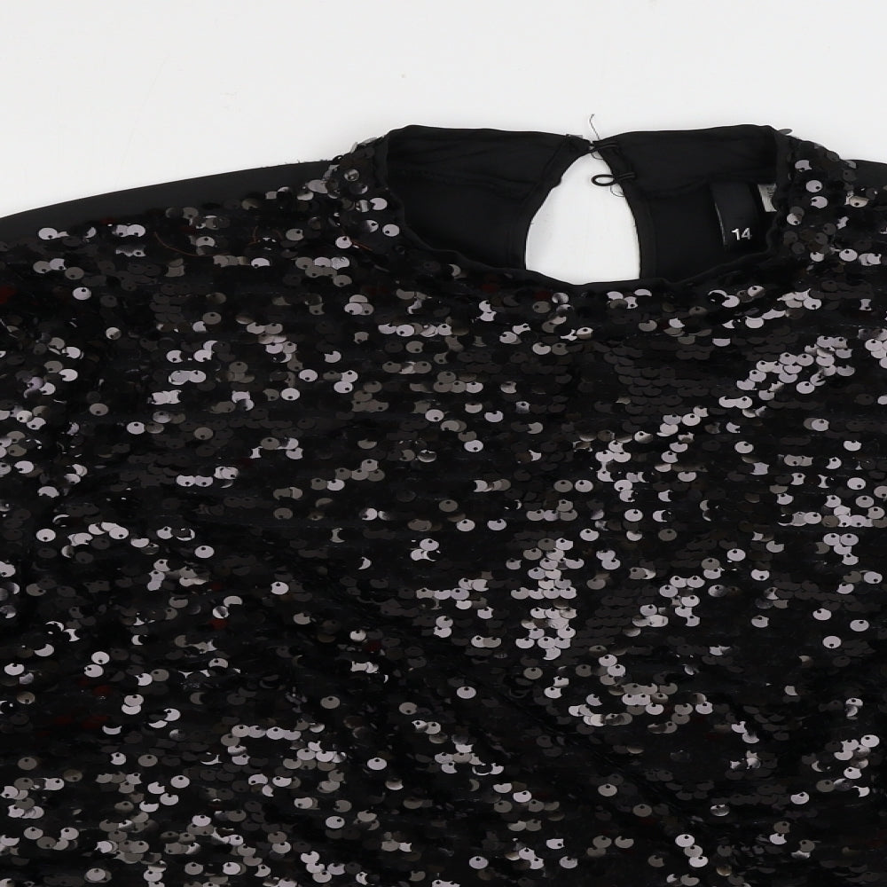 H&M  Womens Black   Pullover Jumper Size 14