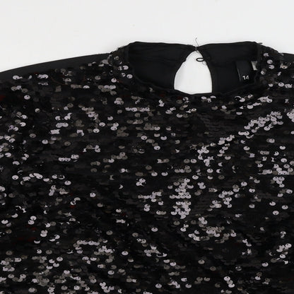 H&M  Womens Black   Pullover Jumper Size 14