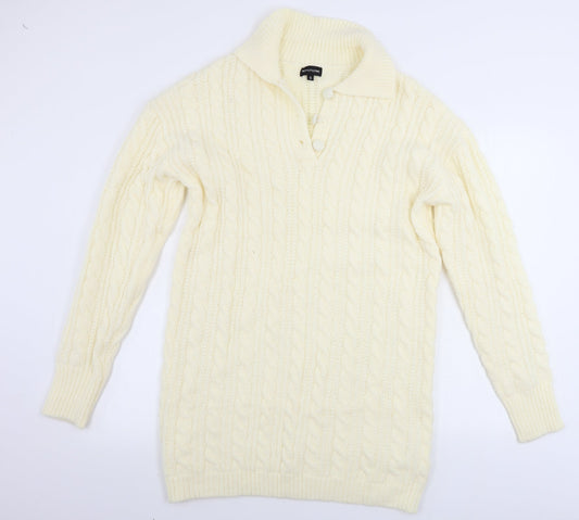 PRETTYLITTLETHING Womens Ivory   Pullover Jumper Size S