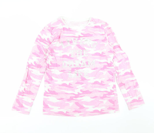 Primark Girls Pink Camouflage  Top Pyjama Top Size 13-14 Years  - dream life