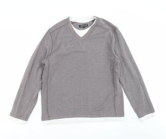Simon Clark Mens Grey   Pullover Jumper Size M