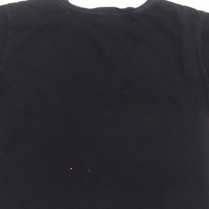 Preloved New Look Girls Black   Basic T-Shirt Size M  - sloth - Label