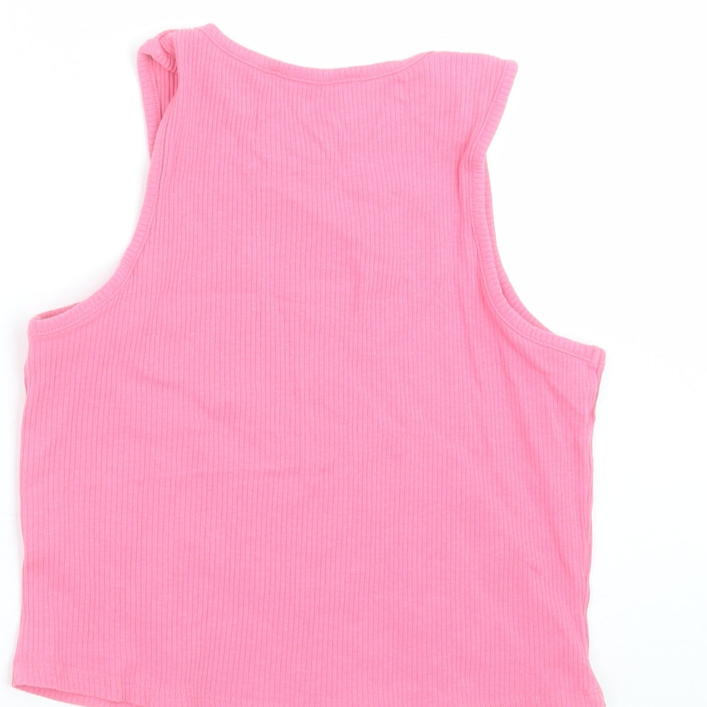 Select Womens Pink   Cropped T-Shirt Size S  - chilled out