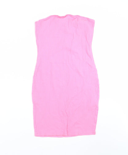 Preloved SheIn Womens Pink Striped  Mini  Size S - Front