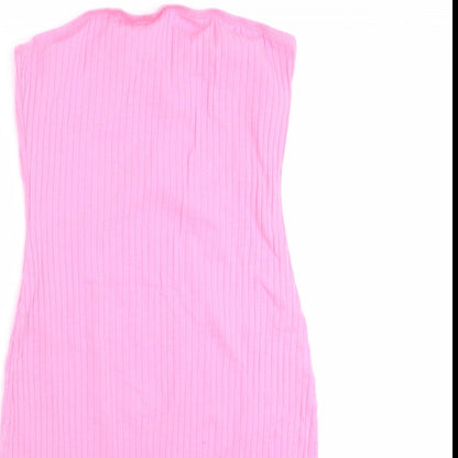 Preloved SheIn Womens Pink Striped  Mini  Size S - Detail