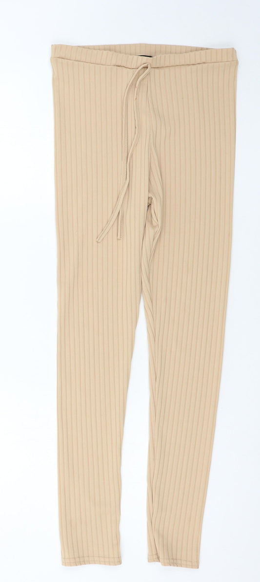 Nasty Gal Womens Beige   Jogger Trousers Size 14 L28 in
