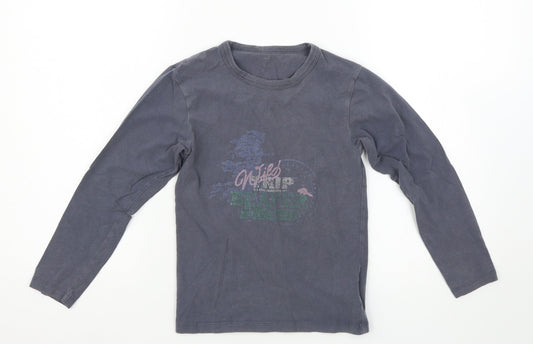Preworn Girls Grey   Basic T-Shirt Size 10 Years