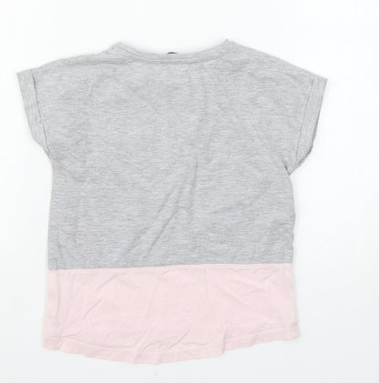 Preloved George Girls Multicoloured   Basic T-Shirt Size 5-6 Years - Back