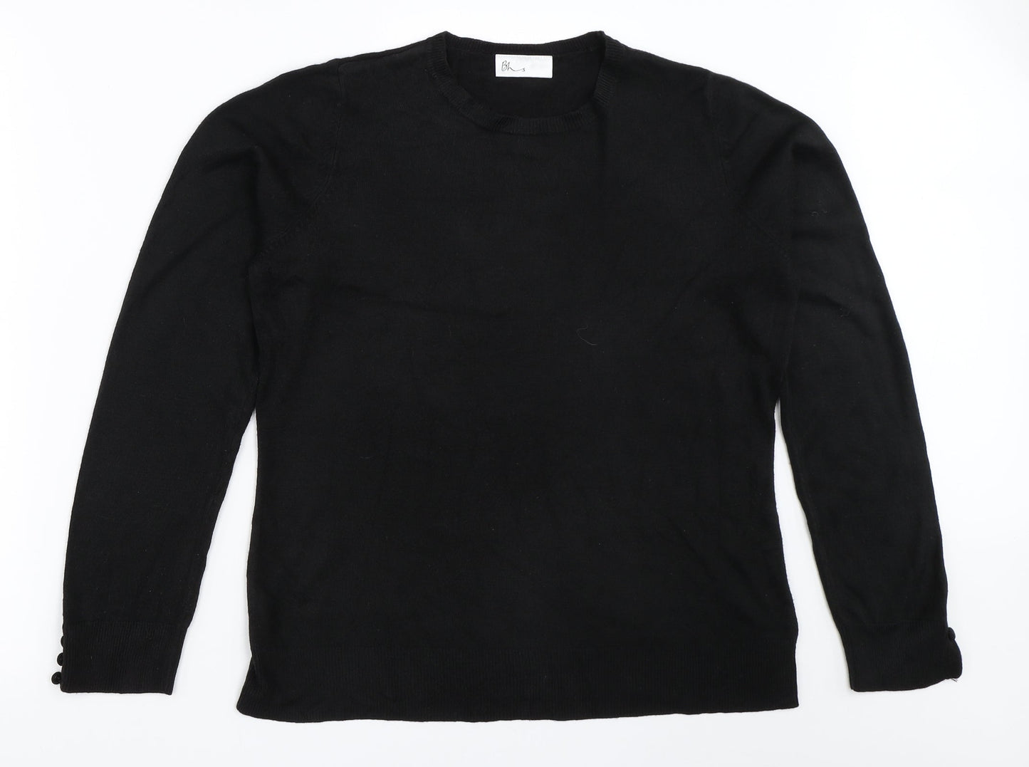 BHS Womens Black   Pullover Jumper Size 16