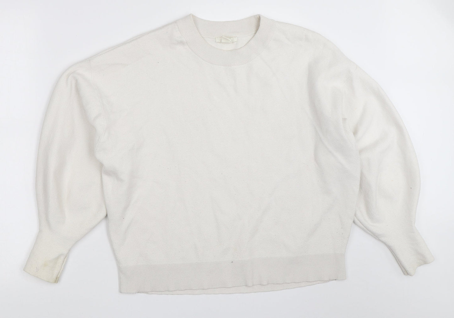 H&M Womens White   Pullover Jumper Size S