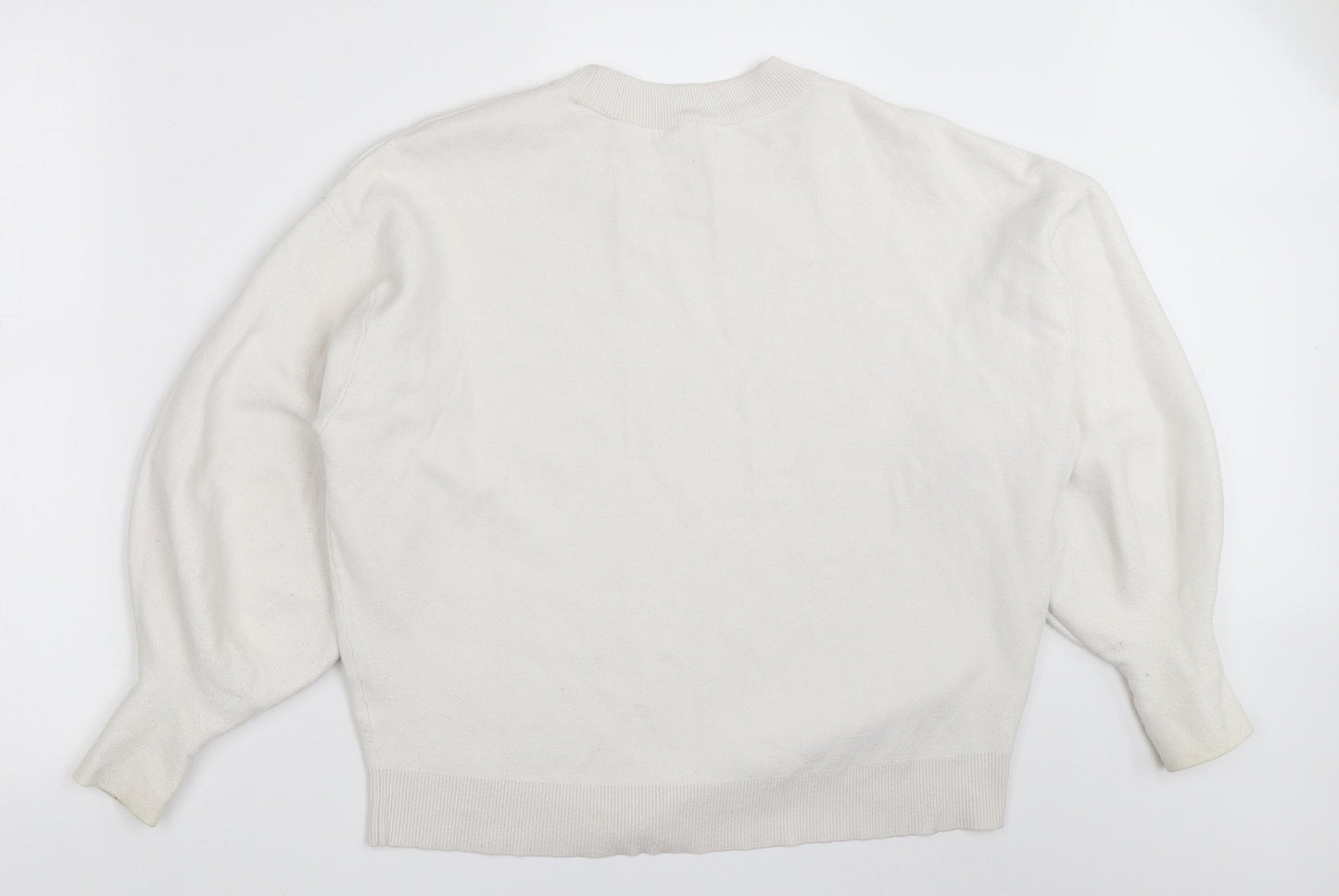 H&M Womens White   Pullover Jumper Size S