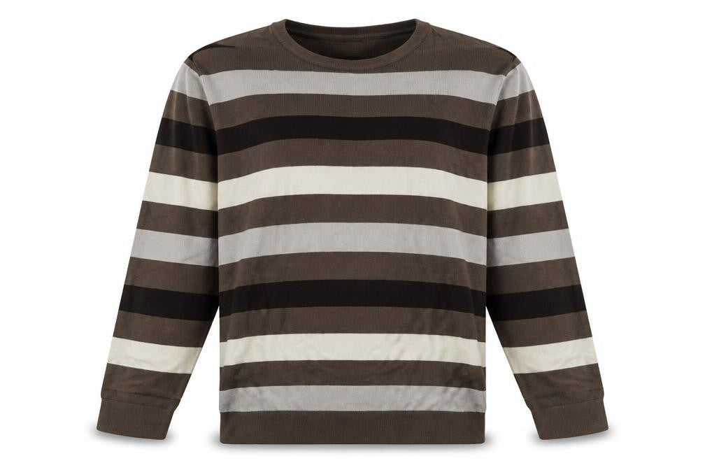 NEXT Womens Brown Striped  Pullover Sweatshirt Size L