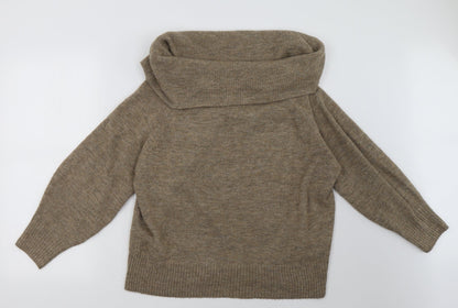 H&M Womens Beige   Pullover Sweatshirt Size S