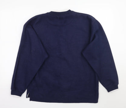J. America Mens Blue   Pullover Jumper Size M