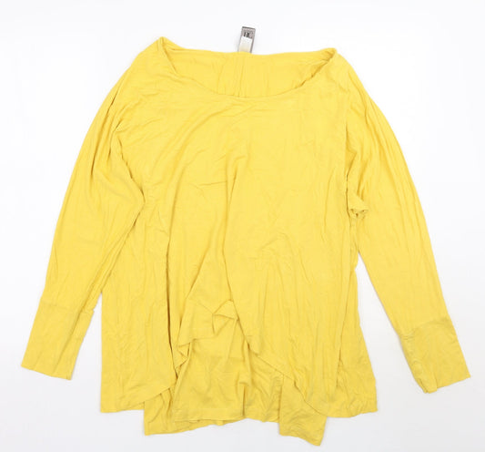 b.c Womens Yellow   Basic T-Shirt Size 14
