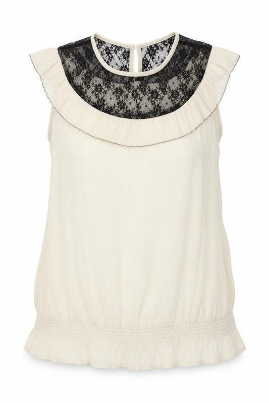 F&F Womens Ivory Floral  Basic Blouse Size 12