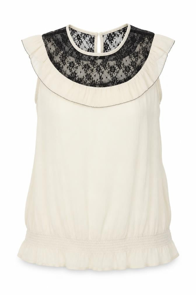 F&F Womens Ivory Floral  Basic Blouse Size 12